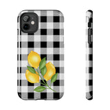 Load image into Gallery viewer, Buffalo Plaid Lemon Tough iPhone Cases