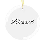 Load image into Gallery viewer, Blessed Glass Ornament.