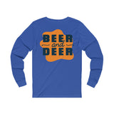 Load image into Gallery viewer, Beer &amp; Deer Unisex Jersey Long Sleeve Tee