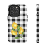 Load image into Gallery viewer, Buffalo Plaid Lemon Tough iPhone Cases