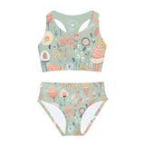 Load image into Gallery viewer, Blooming Petals Girls Two Piece Swimsuit