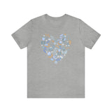 Load image into Gallery viewer, Boho Floral Heart Unisex Jersey Short Sleeve Tee