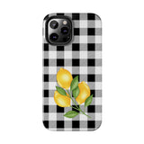 Load image into Gallery viewer, Buffalo Plaid Lemon Tough iPhone Cases