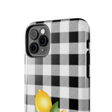 Load image into Gallery viewer, Buffalo Plaid Lemon Tough iPhone Cases