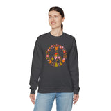 Load image into Gallery viewer, Christmas Peace Wreath Unisex Heavy Blend™ Crewneck Sweatshirt