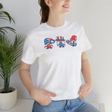 Load image into Gallery viewer, 3 Patriotic Gnome Girls Unisex Jersey Short Sleeve Tee.