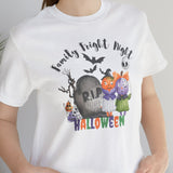 Load image into Gallery viewer, 2 Person Family Fright Night Unisex Jersey Short Sleeve Tee.