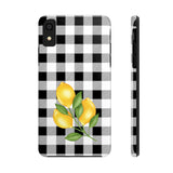 Load image into Gallery viewer, Buffalo Plaid Lemon Tough iPhone Cases