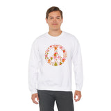 Load image into Gallery viewer, Christmas Peace Wreath Unisex Heavy Blend™ Crewneck Sweatshirt