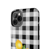 Load image into Gallery viewer, Buffalo Plaid Lemon Tough iPhone Cases