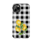 Load image into Gallery viewer, Buffalo Plaid Lemon Tough iPhone Cases