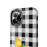 Load image into Gallery viewer, Buffalo Plaid Lemon Tough iPhone Cases