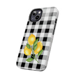 Load image into Gallery viewer, Buffalo Plaid Lemon Tough iPhone Cases