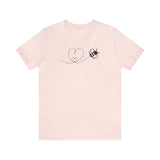 Load image into Gallery viewer, Bee Hearts Unisex Jersey Short Sleeve Tee