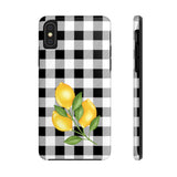 Load image into Gallery viewer, Buffalo Plaid Lemon Tough iPhone Cases