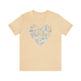 Load image into Gallery viewer, Boho Floral Heart Unisex Jersey Short Sleeve Tee