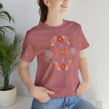 Load image into Gallery viewer, Butterfly and Flowers Unisex Jersey Short Sleeve Tee.