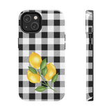 Load image into Gallery viewer, Buffalo Plaid Lemon Tough iPhone Cases