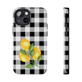 Load image into Gallery viewer, Buffalo Plaid Lemon Tough iPhone Cases