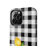 Load image into Gallery viewer, Buffalo Plaid Lemon Tough iPhone Cases