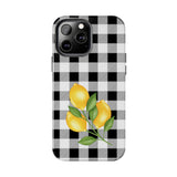 Load image into Gallery viewer, Buffalo Plaid Lemon Tough iPhone Cases