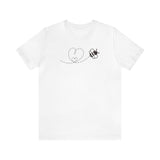 Load image into Gallery viewer, Bee Hearts Unisex Jersey Short Sleeve Tee