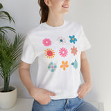 Load image into Gallery viewer, 9x9 Flowers Unisex Jersey Short Sleeve Tee.