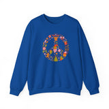 Load image into Gallery viewer, Christmas Peace Wreath Unisex Heavy Blend™ Crewneck Sweatshirt