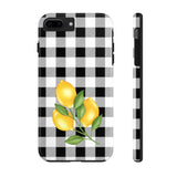 Load image into Gallery viewer, Buffalo Plaid Lemon Tough iPhone Cases