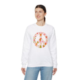 Load image into Gallery viewer, Christmas Peace Wreath Unisex Heavy Blend™ Crewneck Sweatshirt