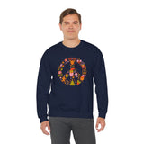 Load image into Gallery viewer, Christmas Peace Wreath Unisex Heavy Blend™ Crewneck Sweatshirt