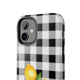 Load image into Gallery viewer, Buffalo Plaid Lemon Tough iPhone Cases