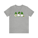 Load image into Gallery viewer, 3 Gnomes Happy St Patrick&#39;s Day Unisex Jersey Short Sleeve Tee