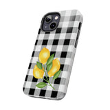 Load image into Gallery viewer, Buffalo Plaid Lemon Tough iPhone Cases