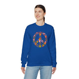 Load image into Gallery viewer, Christmas Peace Wreath Unisex Heavy Blend™ Crewneck Sweatshirt