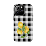 Load image into Gallery viewer, Buffalo Plaid Lemon Tough iPhone Cases