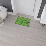 Load image into Gallery viewer, Cat Heart Dog Green Heavy Duty Floor Mat.