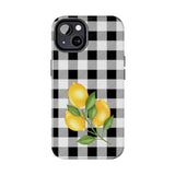 Load image into Gallery viewer, Buffalo Plaid Lemon Tough iPhone Cases