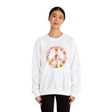 Load image into Gallery viewer, Christmas Peace Wreath Unisex Heavy Blend™ Crewneck Sweatshirt