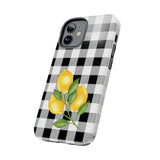 Load image into Gallery viewer, Buffalo Plaid Lemon Tough iPhone Cases