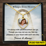 Load image into Gallery viewer, Always With You Custom Photo Heart Memorial Necklace