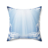 Load image into Gallery viewer, Blue Heavenly Square Photo Memorial Pillow