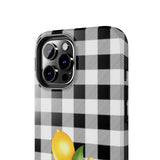 Load image into Gallery viewer, Buffalo Plaid Lemon Tough iPhone Cases