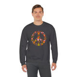 Load image into Gallery viewer, Christmas Peace Wreath Unisex Heavy Blend™ Crewneck Sweatshirt