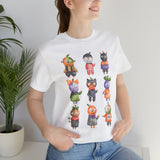 Load image into Gallery viewer, 9x9 Halloween Characters Unisex Jersey Short Sleeve Tee.