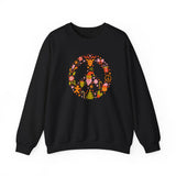 Load image into Gallery viewer, Christmas Peace Wreath Unisex Heavy Blend™ Crewneck Sweatshirt