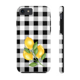 Load image into Gallery viewer, Buffalo Plaid Lemon Tough iPhone Cases