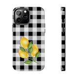 Load image into Gallery viewer, Buffalo Plaid Lemon Tough iPhone Cases