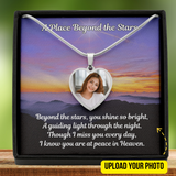 Load image into Gallery viewer, Beyond The Stars Custom Photo Heart Memorial Necklace