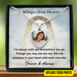 Load image into Gallery viewer, Always With You Custom Photo Heart Memorial Necklace